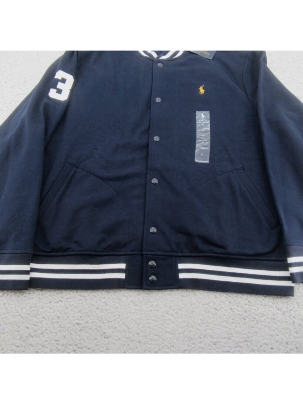 Polo Ralph Lauren Big Crest Patch Varsity Jacket Men's Size XL NEW *SEE DEFECTS* - Picture 8 of 16